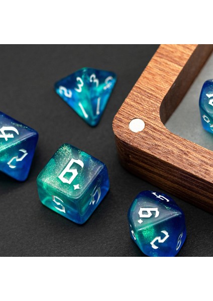 Gül Kırmızı Mavi Tarzı Et Yeni Orak Yazı Tipi Dnd Zar Seti D4~D20 Warhammer Dungeons And Dragons Için Çokyüzlü Zar Rol Yapma Masa Oyunu ​rpg D&d (Yurt Dışından)