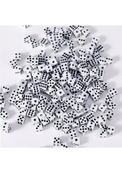 Beyaz Stil Çok Zar Renkleri Plastik Beyaz Oyun Zarı Standart Altı Taraflı Karar Veren Doğum Günü Partileri Masa Oyunu (Yurt Dışından) modelleri