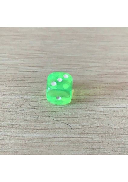 Açık Yeşil Stil Ded Taşınabilir Masa Oyunları Zar 14 mm Akrilik Yuvarlak Köşe Masa Oyunu Zar Parti Kumar Oyunu Küpleri Dijital Zarlar (Yurt Dışından)