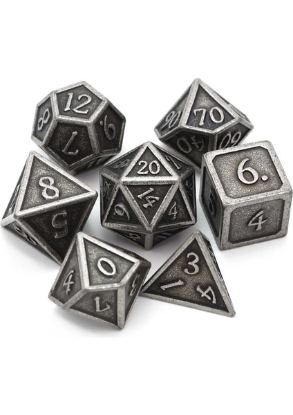 NO.324 Tarzı Dragon Font Etal Zar Çinko Alaşım Dnd Rpg Matematik Öğretimi Için Siyah Kılıflı D4 D6 D8 D10 D12 D20 (Yurt Dışından)