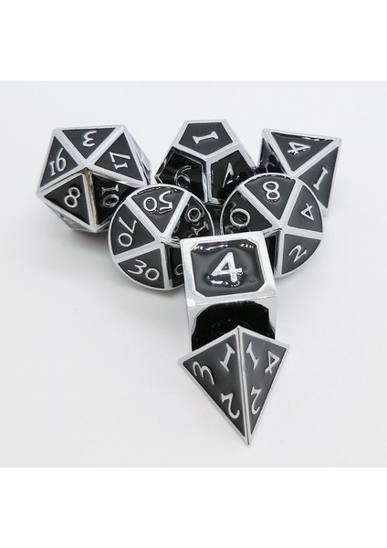 Lacivert Tarzı 7 Parça Metal Dnd Zar Rol Yapma Zar For Dungeons And Dragons Rpg Games & Pathfinder Metal Zar Seti (Yurt Dışından)