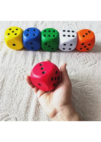 Mavi Stil Büyük Sünger Zar Oft ve Elastik Oyuncaklar Renkli Katı Nokta Zar Yan Uzunluk 6cm Bilişsel Eğlenceli Sahne (Yurt Dışından) fiyatları
