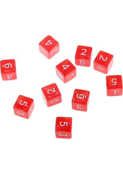 Kırmızı 16MM Tarzı Zar Trpg D&d Rol Yapma Oyunları Çok Taraflı D6 D10 D12 D20 Zar (Yurt Dışından)