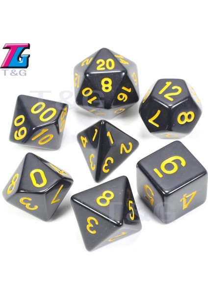 No.14 Tarzı Satış Zar Seti Çokyüzlü D4, D6, D8, D10, D10%, D12, D20 Masa Oyunu Için Renkli Aksesuarlar, Dnd, Rpg 25 Renk (Yurt Dışından)