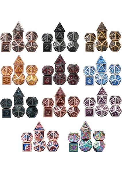 B Tarzı Et Metal Zar Seti Rpg Mtg Dnd Metal Çokyüzlü Zar Rol Yapma Oyunları (Yurt Dışından) indirimleri