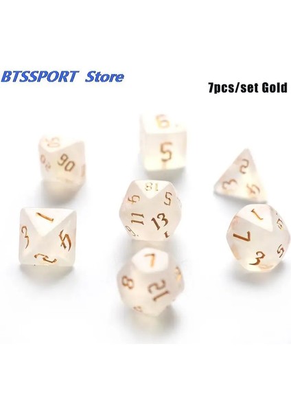 Yeşil Stil Yanardöner Glitter Çokyüzlü Zar Seti D4 D6 D8 D10 D% D12 D20 Masa Oyunu Için (Yurt Dışından) fırsatları