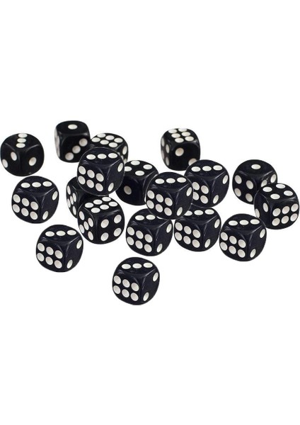IKI60 Tarzı Siyah Beyaz Akrilik Çokyüzlü Zar Seti D6 Yuvarlanan Zar Içme 6 Taraflı Casino Poker Oyunu Bar Partisi Trpg Masa Oyunu Zarları (Yurt Dışından) indirimleri