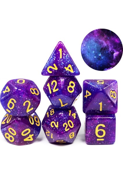 A05 Stili Super Universe Galaxy Zar Seti Dnd Masa Üstü D4-D20 Rpg En Iyi Giftolors (Yurt Dışından) indirimleri