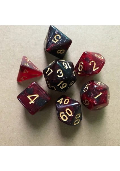SZ-0004-4 Stilleri Et Yıldızlı Gökyüzü Renkli Çok Yüzlü Zar Seti Rol Oynama Için Çokyüzlü Zar Masa Oyunu Rpg Dungeons And Dragons Dnd Mtg (Yurt Dışından)