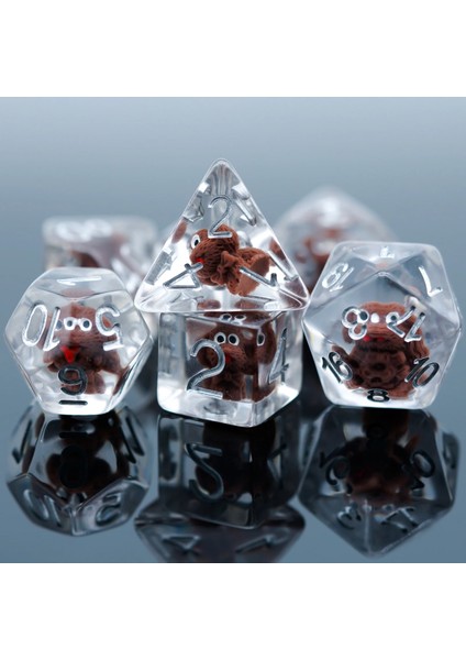 Gri Köpek Stili Et Animal Dnd Zar D&d Zar Seti D4 D6 D8 D10 D% D12 D20 Çokyüzlü Oyunlar Zar Seti Masa Oyunları Için Mtg Rpg (Yurt Dışından)