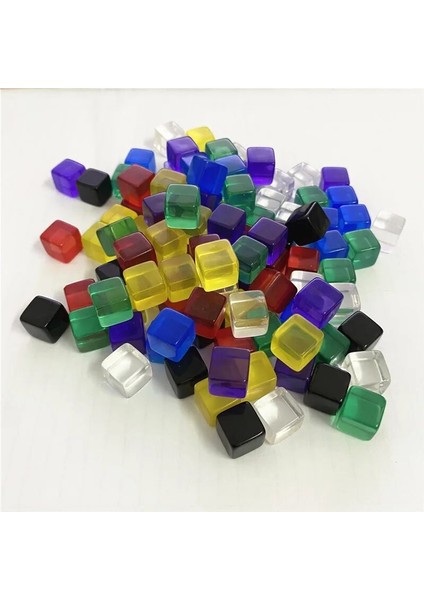 Sarı Stil Et Ransparent Renkli Kristal Küpler Blokları Boş D6 Zar Satranç Parçası, Bulmaca Tahta Oyunları Için Sağ Açılı Elek ile (Yurt Dışından) fiyatları