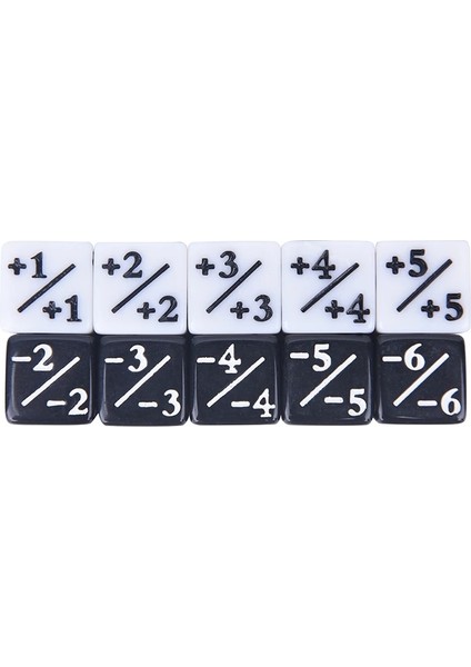 Yüksek Li 10X Zar Sayaçları Masa Oyunu Komik Zarlar Için 5 Pozitif +1+1 ve 5 Negatif (Yurt Dışından) fiyatları
