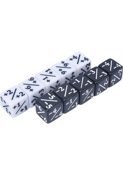 Yüksek Li 10X Zar Sayaçları Masa Oyunu Komik Zarlar Için 5 Pozitif +1+1 ve 5 Negatif (Yurt Dışından) modelleri