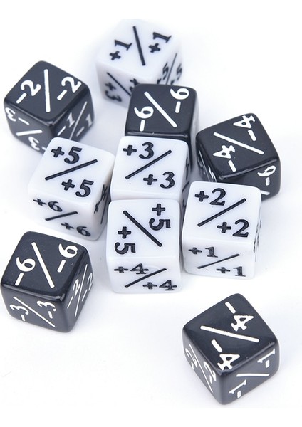 Yüksek Li 10X Zar Sayaçları Masa Oyunu Komik Zarlar Için 5 Pozitif +1+1 ve 5 Negatif (Yurt Dışından) fırsatları