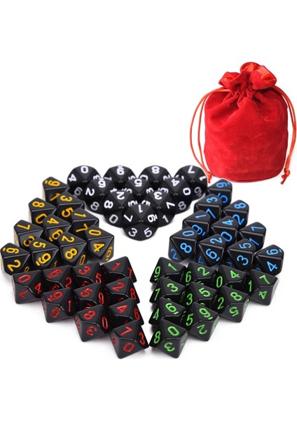 H Tarzı Masa Üstü Rpg World Of Darkness Vampire Için Ipli Çantalı D10 Taraflı Çokyüzlü Zar (Yurt Dışından)