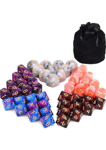 H Tarzı Masa Üstü Rpg World Of Darkness Vampire Için Ipli Çantalı D10 Taraflı Çokyüzlü Zar (Yurt Dışından) modelleri