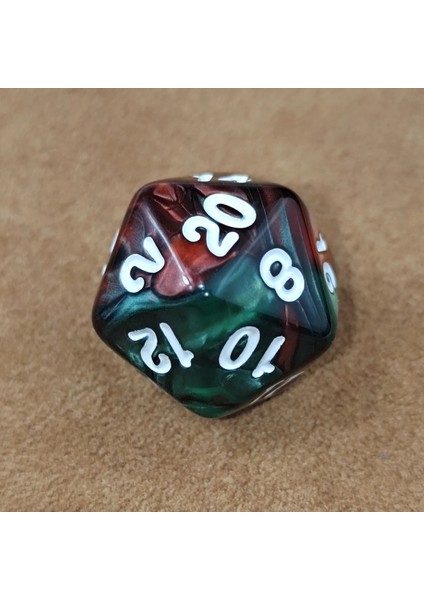 Kumral Tarzı Rollooo Zar Iki Tonlu D20 Rpg Zar Zengin Renkler D20 Zar For Rpg Dungeons & Dragon 20 Faces Games Dices (Yurt Dışından)