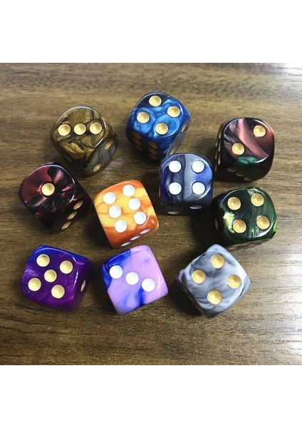 No.6 Tarzı Et Yuvarlak Köşe Inci Mücevher Zar 6 Taraflı Zar Oynama Masa Tahtası Bar Oyunları Parti Komik Araçlar Eğlence Malzemeleri (Yurt Dışından) fiyatları