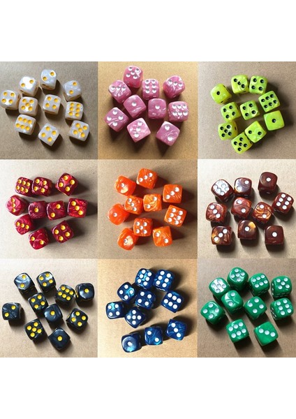 No.6 Tarzı Et Yuvarlak Köşe Inci Mücevher Zar 6 Taraflı Zar Oynama Masa Tahtası Bar Oyunları Parti Komik Araçlar Eğlence Malzemeleri (Yurt Dışından) fırsatları