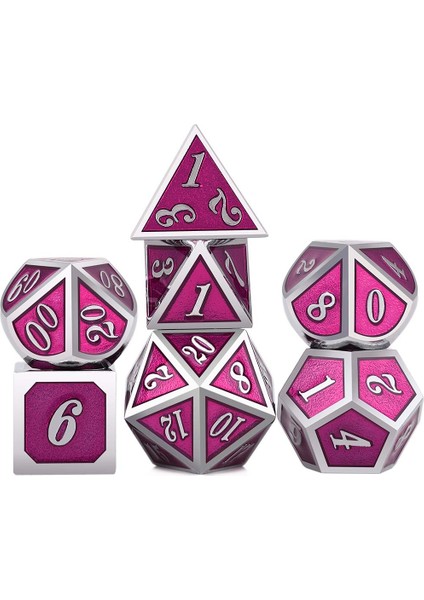 NO.410 Stili Dnd Metal Zar Rpg Mtg Italik Yazı Tipi Kese Dahil Çeşitli Renkler D4 D6 D8 D10 D12 D20 (Yurt Dışından)