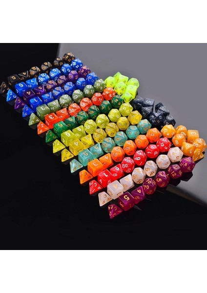 Sarı Stil Star Shine Glitter Sparkles Çokyüzlü Zar Seti D4 D6 D8 D10 D% D12 D20 Trpg Dnd Oyunu Için (Yurt Dışından) modelleri