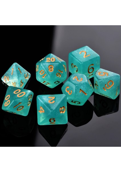 Sarı Stil Star Shine Glitter Sparkles Çokyüzlü Zar Seti D4 D6 D8 D10 D% D12 D20 Trpg Dnd Oyunu Için (Yurt Dışından) fırsatları