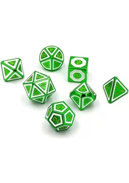 No.13 Tarzı Yeni Çokyüzlü Metal Zar Dnd Zar Seti D4 D6 D8 D10 D12 D20 Dados Rpg Zar Dados Rolü Zar Oynama (Yurt Dışından)