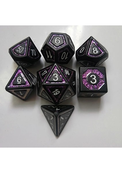 No.13 Tarzı Yeni Çokyüzlü Metal Zar Dnd Zar Seti D4 D6 D8 D10 D12 D20 Dados Rpg Zar Dados Rolü Zar Oynama (Yurt Dışından) fiyatları