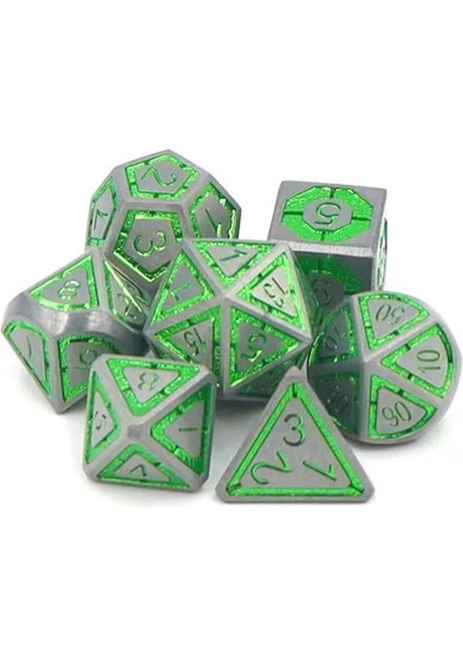 No.13 Tarzı Yeni Çokyüzlü Metal Zar Dnd Zar Seti D4 D6 D8 D10 D12 D20 Dados Rpg Zar Dados Rolü Zar Oynama (Yurt Dışından) indirimleri