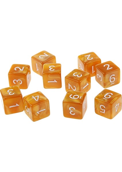 Sarı 16MM Tarzı Zar Trpg D&d Rol Yapma Oyunları Çok Taraflı D6 D10 D12 D20 Zar (Yurt Dışından)