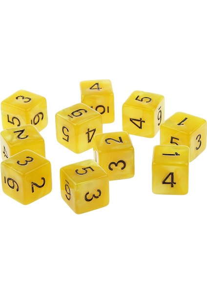 Sarı 16MM Tarzı Zar Trpg D&d Rol Yapma Oyunları Çok Taraflı D6 D10 D12 D20 Zar (Yurt Dışından)