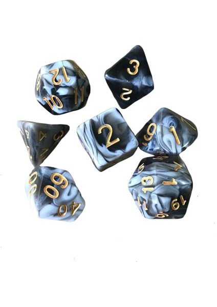 C6 Stili Trpg Dnd Aksesuarları Için Sıcak Çok Taraflı 7-Die Zar Seti Oyun Zar Çokyüzlü D4 D6 D8 D10 D12 D20 Trpg Dnd Aksesuarları Için Zar (Yurt Dışından)