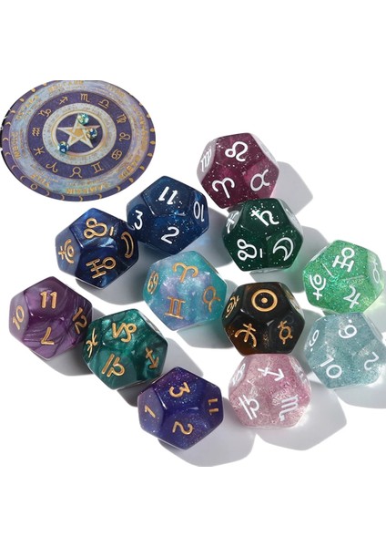 C Stili Et 2 x 2 cm 12 Taraflı Astroloji Takımyıldızı Kehanet Zar Astrologlar Yaratıcı Masa Oyunu Moda Hediye Oyuncak Eğlence (Yurt Dışından) modelleri