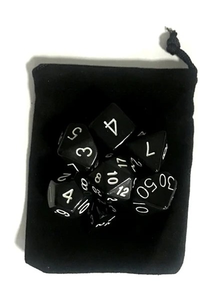 Siyah Zar Siyah Çanta Stili 7pclot Kadife Zar Çantalı Zar Seti D4, D6, D8, D10, D10%, D12, D20 Masa Oyunu, Dnd, Rpg Zxh Için Renkli Aksesuarlar (Yurt Dışından)