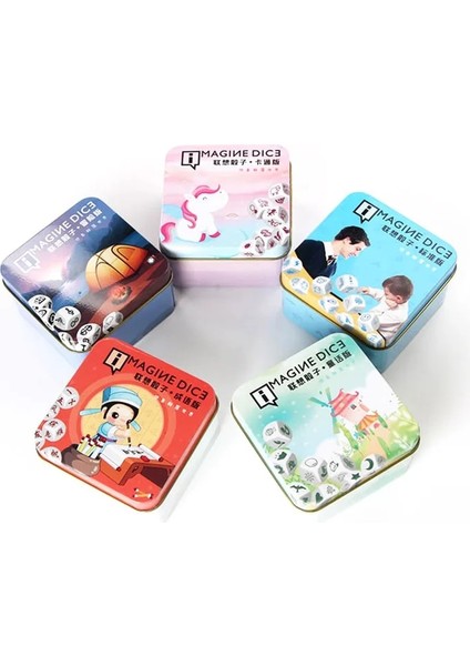Parti Sürümü Stili Yeni Anlatma Hikayesi Zar Öğrenme Oyuncak Metal Boxbag Ingilizce Kuralları Familyparentsparty Komik Çocuklar Için Eğitim Oyuncaklar Hayal Edin (Yurt Dışından)