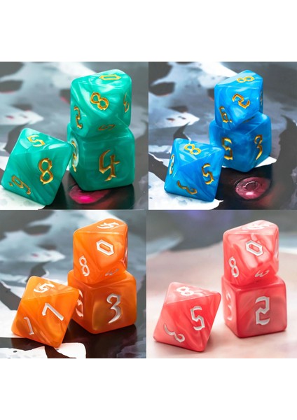 Mavi Stil Poludie Dnd Zar Seti D4~D20 Warhammer Dungeons And Dragons Için Çokyüzlü Zar Rol Yapma Tahta Oyunu Hediye Mtg Rpg D&d Zar (Yurt Dışından)