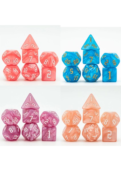 Mavi Stil Poludie Dnd Zar Seti D4~D20 Warhammer Dungeons And Dragons Için Çokyüzlü Zar Rol Yapma Tahta Oyunu Hediye Mtg Rpg D&d Zar (Yurt Dışından)