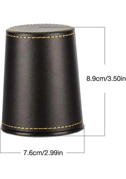 Siyah Stil 5 6-Taraflı Zarlı Zar Bardağı Seti Pu Deri Pazen Zar Bardağı Kararlı Sağlam Rahat El Duygusu Zar Bardağı Masa Oyunu Için Set (Yurt Dışından) fırsatları