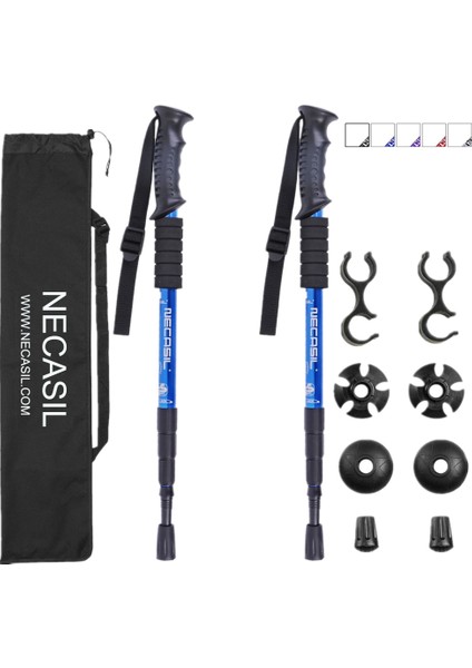 Gümüş-T Tarzı 2pcslot Baston Trekking Direkleri Teleskopik Baton Nordic Alüminyum Kayak Kampı Yürüyüş Direkleri Koltuk Değneği Yürüyüş Kamışı Kuzey Kutbu (Yurt Dışından)