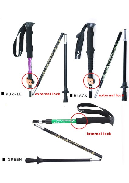 130CM Yeşil Stil 1 Adet Telescoection Ayarlanabilir Yürüyüş Trekking Yürüyüş Direği Baston Sopa Koltuk Değneği Alüminyum Alaşımlı Katlanır Baston Bastonlar (Yurt Dışından)