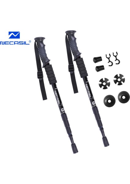 Kırmızı Stil 2pcslot Baston Trekking Direkleri Nordic Walking Baston Teleskopik Baton Yürüyüş Aksesuarları ile Alüminyum Alaşımlı Koltuk Değneği (Yurt Dışından)