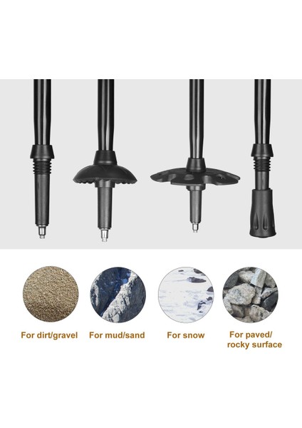 Kırmızı Stil 2pcslot Baston Trekking Direkleri Nordic Walking Baston Teleskopik Baton Yürüyüş Aksesuarları ile Alüminyum Alaşımlı Koltuk Değneği (Yurt Dışından)
