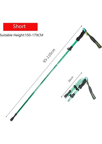 Chaoduo Shop Yeşil 95-110 Stili Anti Şok Baston Teleskopik Baton Trekking Çubuğu Ultra Hafif Alüminyum Alaşımlı Taktik Yürüyüş Bastonları 5 Bölümlü 1 Adet (Yurt Dışından)