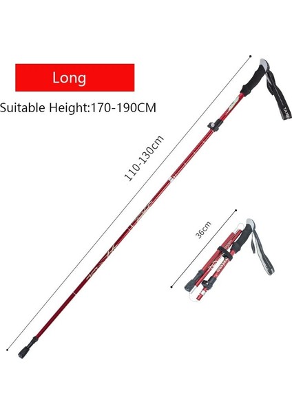 Chaoduo Shop Yeşil 95-110 Stili Anti Şok Baston Teleskopik Baton Trekking Çubuğu Ultra Hafif Alüminyum Alaşımlı Taktik Yürüyüş Bastonları 5 Bölümlü 1 Adet (Yurt Dışından)