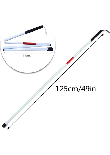 Beyaz Stil Katlanır Kör Kılavuz Çubuk Görme Engelli Koltuk Değneği Baston Kör Baston Yürüteç Alüminyum Kolay Katlanır (Yurt Dışından) fırsatları