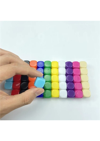 Sarı Stil Lot Zar Yuvarlak Köşe Boardgame Akrilik Altıyüzlü Boş Zar Renk Ücretsiz Yaratıcılık Yazabilir Ilginç Dıy Zar (Yurt Dışından)