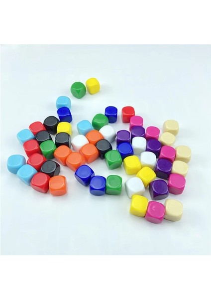 Sarı Stil Lot Zar Yuvarlak Köşe Boardgame Akrilik Altıyüzlü Boş Zar Renk Ücretsiz Yaratıcılık Yazabilir Ilginç Dıy Zar (Yurt Dışından)