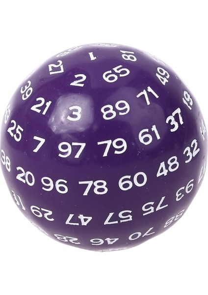 Mor Tarzı Ded Çokyüzlü Zar D100 Masa Oyunu Için Çok Taraflı Akrilik Zar (Yurt Dışından)
