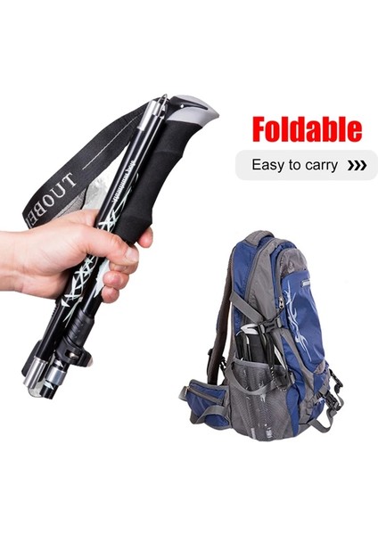 Gök Mavisi Tarzı Açık Ayarlanabilir Trekking Direği Katlanır Yürüyüş Sopası Taşınabilir Ultra Hafif Anti Şok Direkleri Trekking Sopa Yürüyüşü Seyahat Koltuk Değneği (Yurt Dışından) modelleri