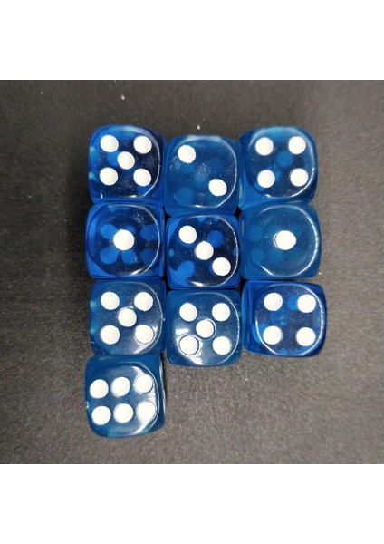 Mavi Stil -Yanlı Zar Seti Parlak Renkler Oyun Zarları Oyunlar Casino Hediyeleri Öğretim Masa Oyunu Zarları (Yurt Dışından)